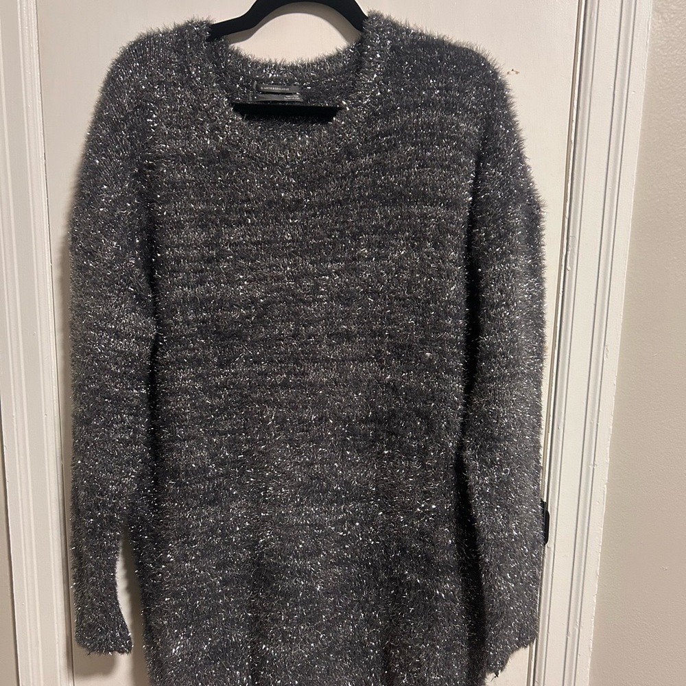 Anthropologie Charcoal Knit Sweater